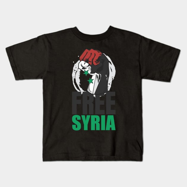 Syria T-Shirt Flag Kids T-Shirt by avshirtnation